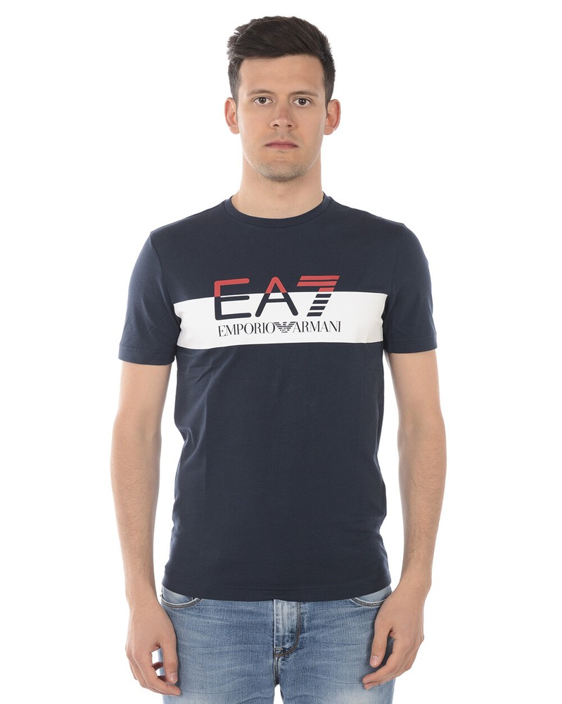 Emporio Armani Ea7 Sweatshirt Men’s Blue T Shirt 3GPT69 PJ03Z 1554