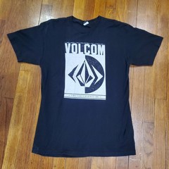 Volcom Shirt Mens Medium Black Stone Logo Since 1991 Graphic Tee Skateboarding