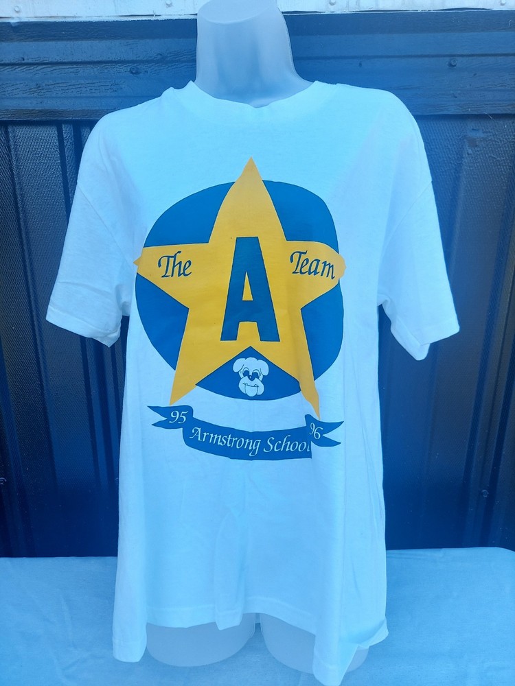 1995/96 Hanes HEAVYWEIGHT 50/50 Single Stitch Men’s T Shirt Size Adult M (38-40)