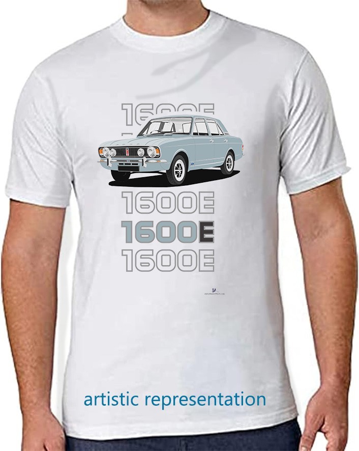 Ford Cortina Mk2 1600E & Lotus Art T Shirts – big choice of colours
