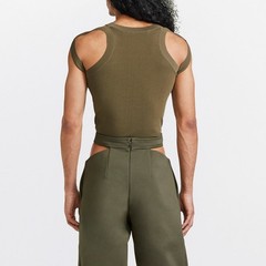 Slim Fit Knitted Tank Top Men’s Elastic Base Coat Sexy Tight Sleeveless T-Shirt
