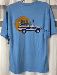 NWT johnnie-O Surf Wagon S/S Tee Shirt Mens Small Malibu Blue $52 Back Print