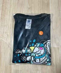 ( LG) NASA Dancing Astronaut Shirt Adult Black TIE DYE Graphic Tee NWOT