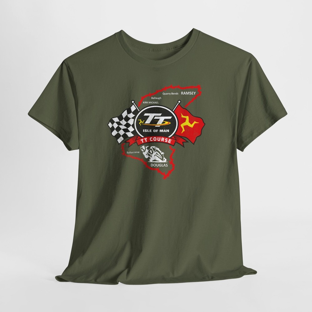 Vintage Style Motorcycle Racing Isle of Man TT Track T-Shirt | S-5XL | 6 Colors