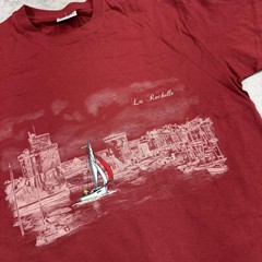 Sols La Rochelle Shirt Mens Medium Red French Sailing Graphic Tee Souvenir Boat