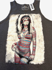 Riot Society Tank Top Mens M Sexy Native American Lady