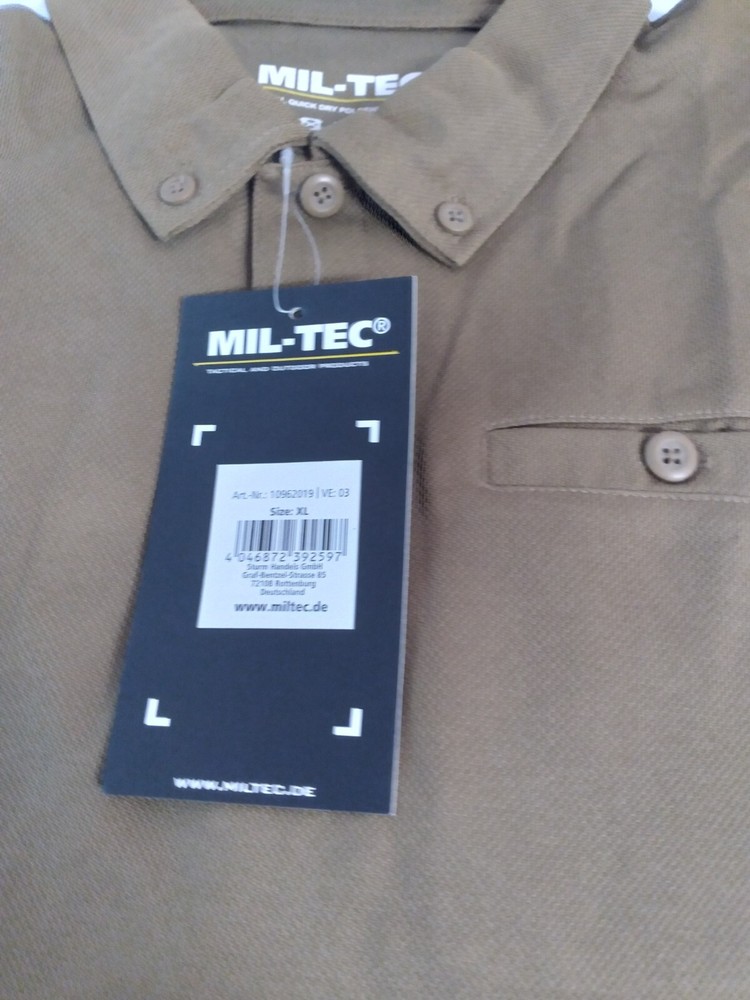 MIL-TEC TACTICAL QUICK DRY POLOSHIRT NEW SIZE XL