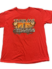 Tampa Bay Buccaneers Shirt Men’s Medium Red City Of Champions Tom Brady Gronk