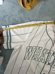 The Simpsons Lisa Whatever Baseball Jersey Shirt Women’s M White Green Button