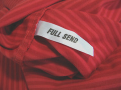 Full Send Mens Large Red Striped T Shirt Nelk Boys Streetwear NWT