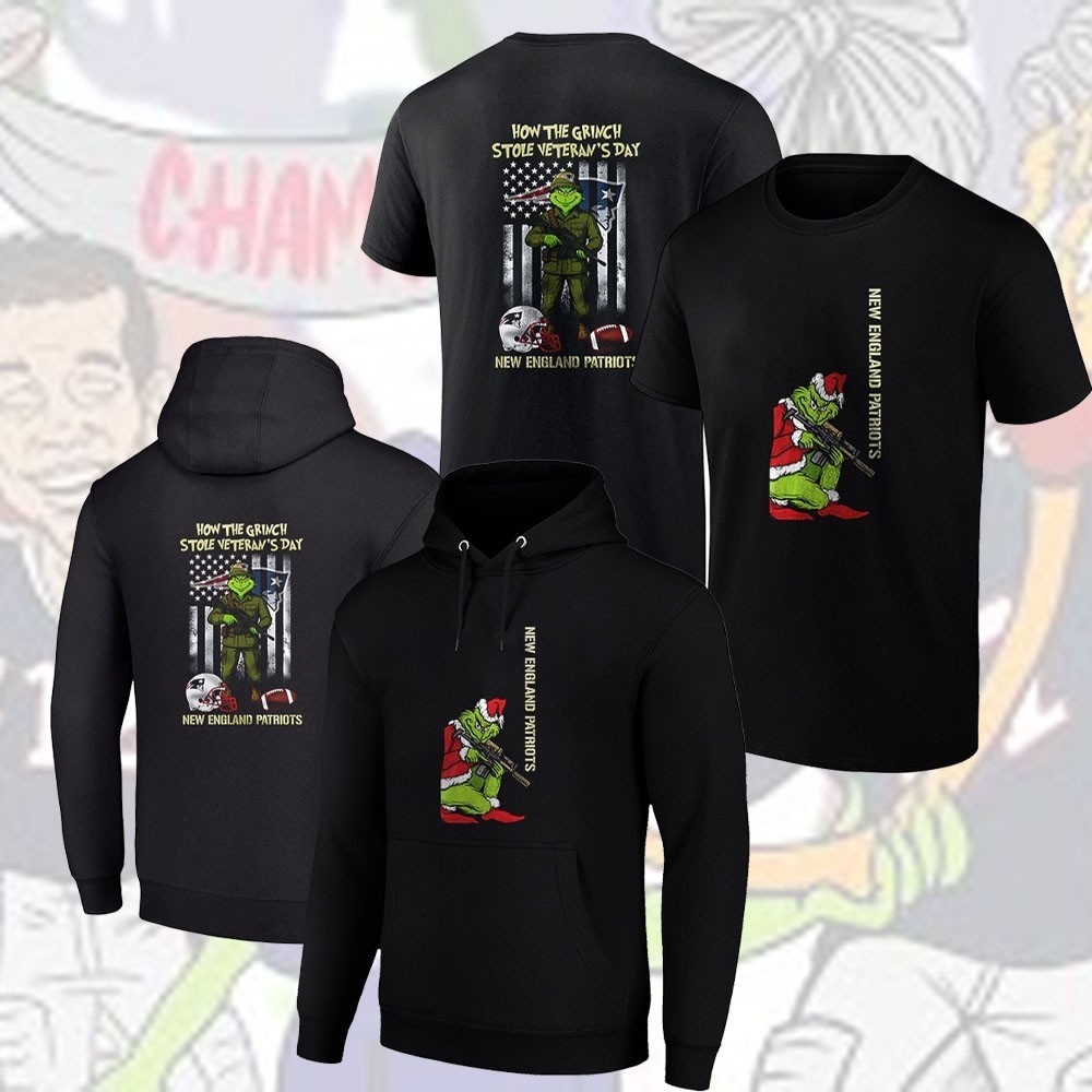 NEW ITEM! New England Patriots how the Grinch stole Veteran’s Day Gift For Fan