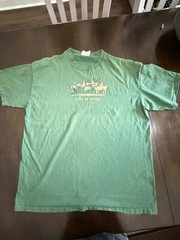 Life Is Crap Shirt Mens 2XL Green No Hunting Deer Graphic Funny Tee Outdoor