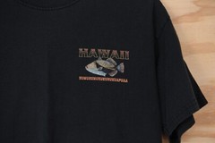 Vintage Hawaii Trigger Fish Black T-Shirt Mens S-M Humuhumunukunukuapuaa