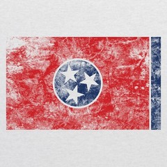 Tennessee Flag State Pride Triblend Mens T-Shirt – Heather White