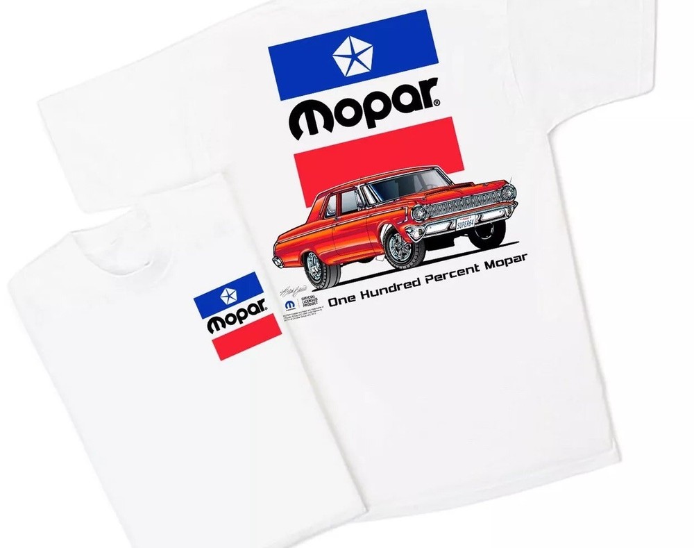 Mopar CLASSIC 1964 Dodge (26) T-shirt 100% Cotton Drag Race NHRA+