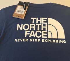 NWT $30 The North Face Half Dome Throwback Tee T-Shirt Shady Blue Men’s S Small