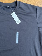 GU by Uniqlo Cotton Crewneck T Shirt Mens Dark Grey Short Sleeve Solid Sz XL