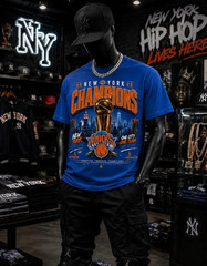 New York Retro Basketball Fan T-Shirt Blue Orange City Pride Championship Tee