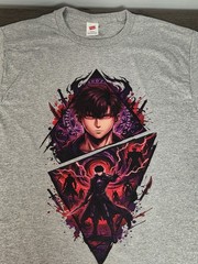 Hanes Playera Hombre Gris Anime Graphic Print Cuello Crew Manga Corta Talla L