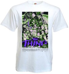 The Thing v83 T-shirt white movie poster horror John Carpenter all sizes S-5XL