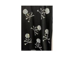 New Men Luxury Rhinestones Gothic Fashion Skull Black White T-Shirt High Quality