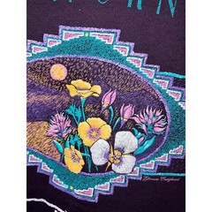 Vintage California Nature Shirt Purple Graphic Tee VTG 1990s 90s Large