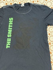 Y2K The Smiths Band T Shirt Size Small Black Faded Graphic Print Indie Rock