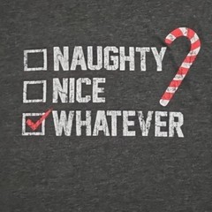 Holiday Time Men’s Gray “Naughty Nice Whatever” Short Sleeve Shirt – Size XL