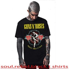 GUNS AND ROSES SWEET CHILD ON MINE HARD ROCK BLACK T SHIRT MEN’S SIZES