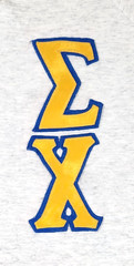 Vintage Soffe Men’s Sigma Chi Embroidered Blue & Gold Logo Jersey T-Shirt – XL