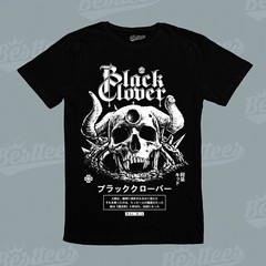 UNISEX Japanese Black Clover CARTOON ANIME MANGA ASTA Skull Skeleton Tee T-Shirt