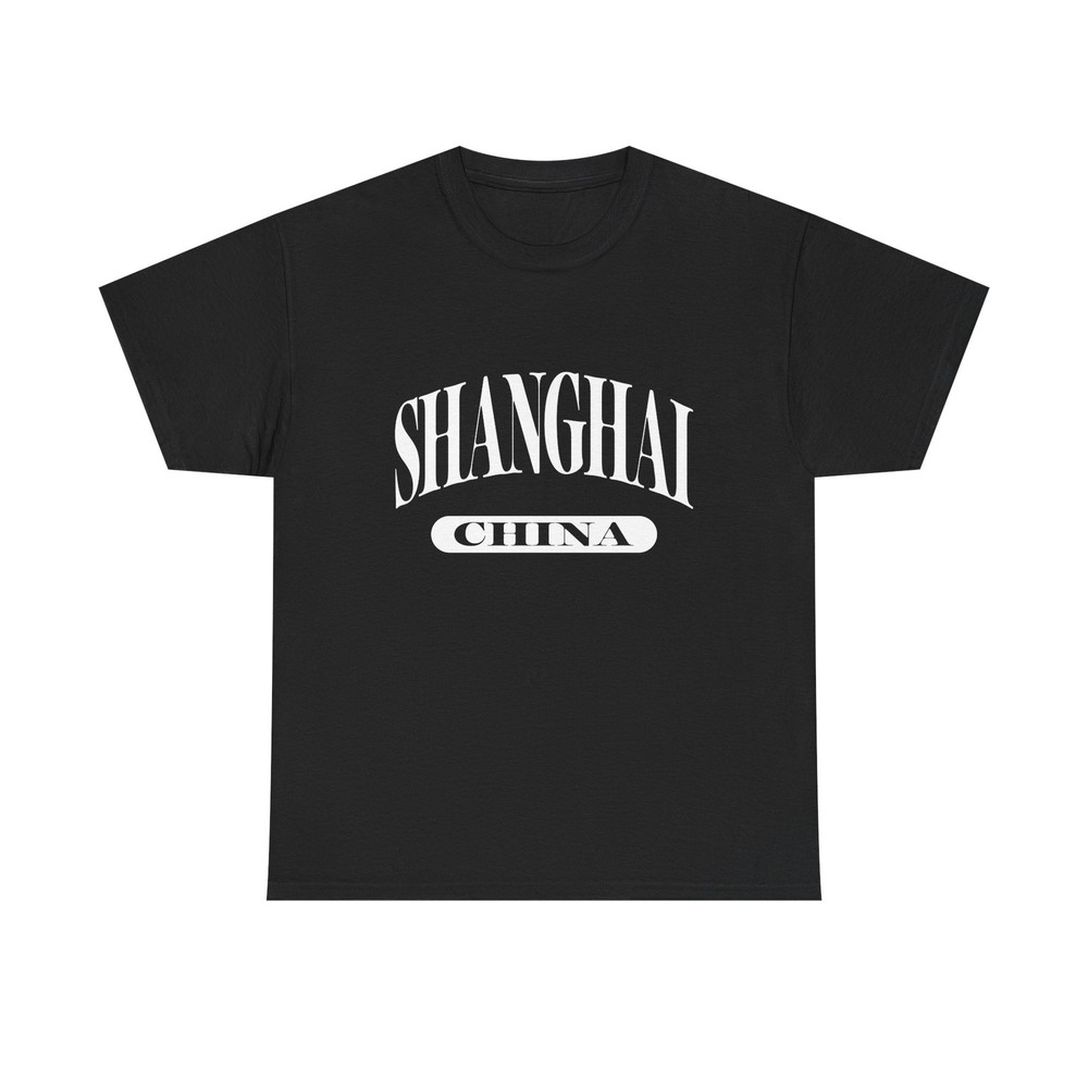 Shanghai China retro souvenir classic skyline travel tee