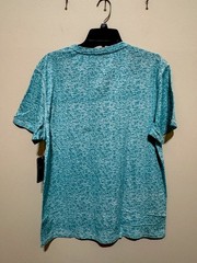 Architect V Neck T Shirt Large Aqua Blue Heather Short Sleeve Soft Unisex NWT