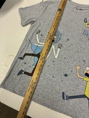 Rick & Morty T-shirt Short Sleeve Adult Swim Top Pocket, Size XXL All Over Print