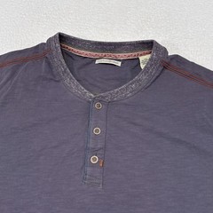 Carbon2Cobalt Henley Shirt Mens Size XXL Gray Long Sleeve Casual Menswear