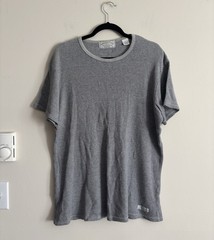 Vintage Y2K American Eagle Outfitters Mens Large T Shirt Gray Blue Grunge Cotton