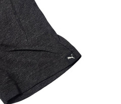 Puma Mens M Logo T-Shirt Dry Cell Tee Dark Heather Gray Short Sleeve Poly Cotton