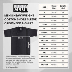 Pro Club Men’s Heavyweight Cotton Short Sleeve Crew Neck T-Shirt