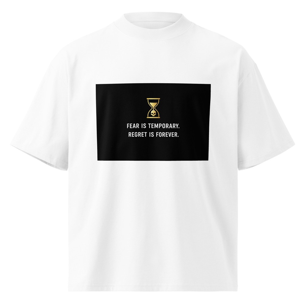 Unisex organic oversized high neck t-shirt