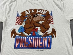 Vintage ALF For President Shirt Mens Large White SSI Patriotic 1987 80s