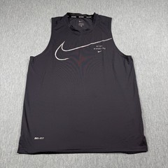 Nike Tank Top Mens 2XL Black Miler Singlet Dri-Fit Running Sleeveless Athletic
