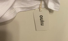 Ouku Mens size large Racerback Polyester blend stretch flat knit White NWT
