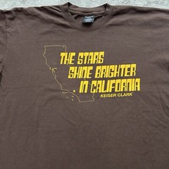 Keiser Clark Shirt XL Brown The Stars Shine Brighter In California Tee USA