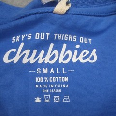 Chubbies Mens S T-Shirt NWT Blue Weekender Retro Graphic Print Short Sleeve