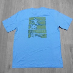 Johnnie-O Men’s Small Palm Paradise T-Shirt Malibu Blue SS Crew Neck