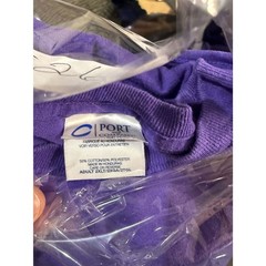 Port & Company Men’s 2XL Purple Pocket Crew Neck Graphic Tee The Mad Hatters
