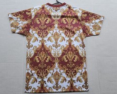 Victorious Los Angeles Rhinestone Baroque T-Shirt – Burgundy Gold – Size: Small