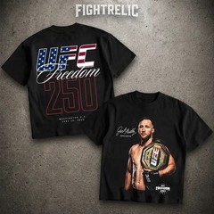 UFC 250 Years Freedom Justin Gaethje Black Men’s Shirt UFC Champions Sports