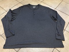 Duluth Trading Co Men’s Heater Gray XXL Long Sleeve Cordura Henley