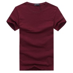 1Pcs 100%Cotton Crew Neck Short Sleeve Solid color T-Shirt 5XL